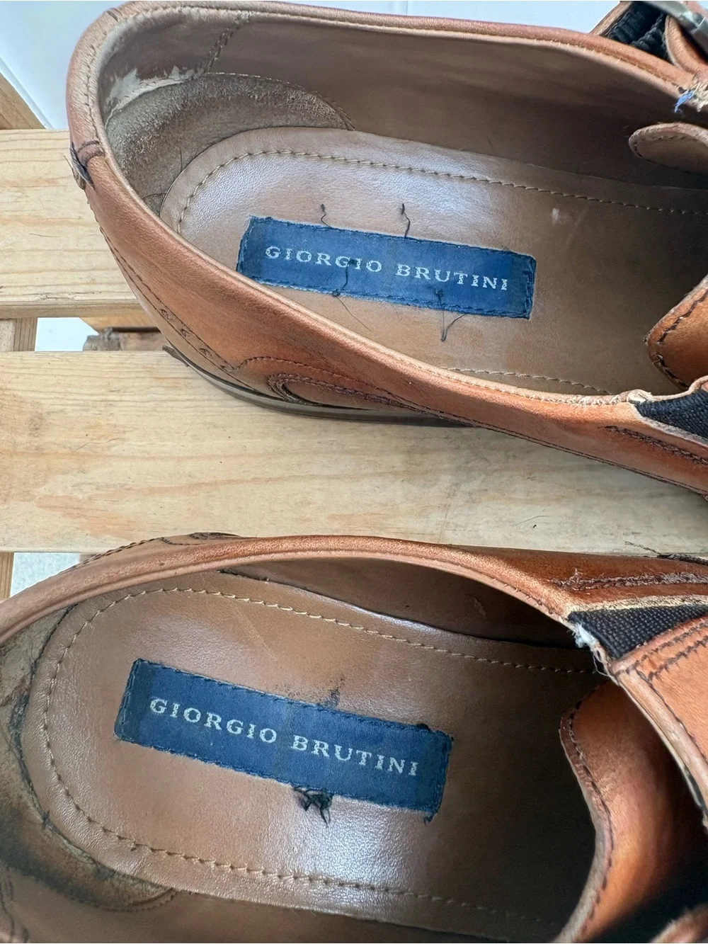 Giorgio Brutini Men's Double Monk Strap Oxfords - Brown